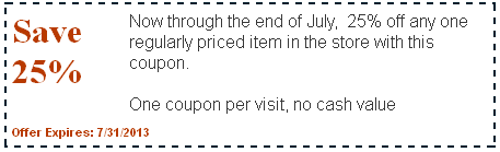 25% off Coupon