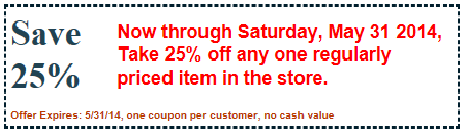 25% off Coupon